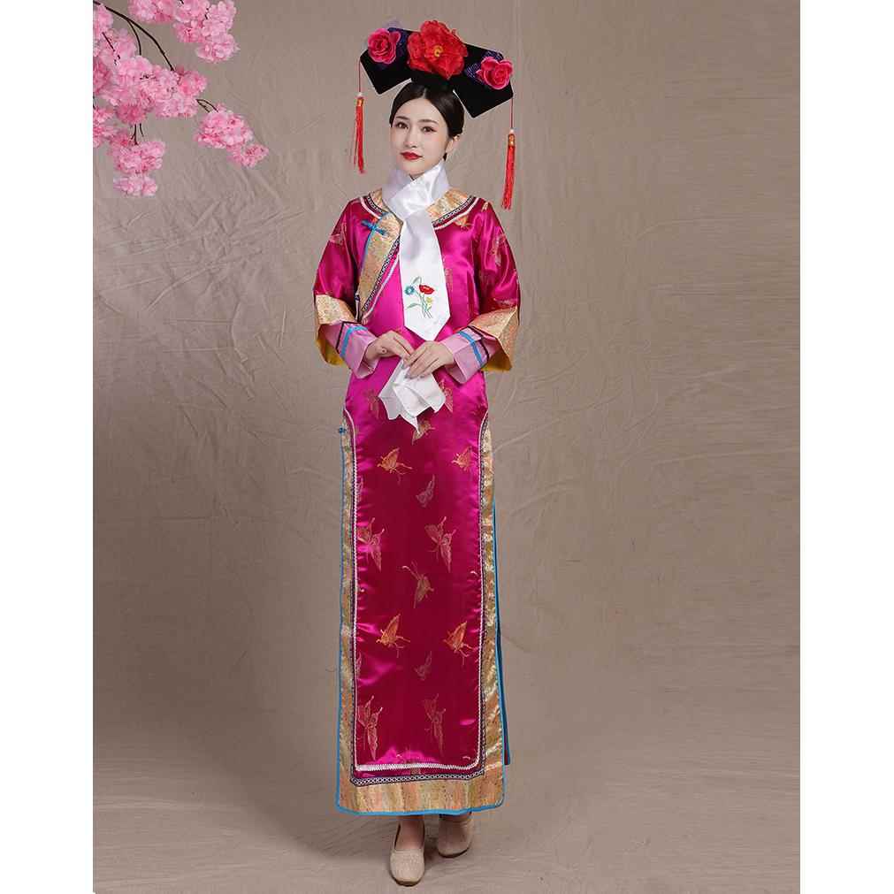 高档朝装古格格服女士成人清代宫廷妃嬷嬷装舞台话子剧甄清嬛传演