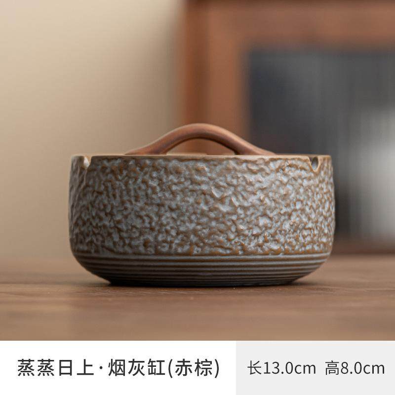 大号网红防飞灰烟缸中式创意蒸笼烟灰缸带盖轻奢烟盅办公室高级感,家居饰品,装饰烟灰缸,淘宝优惠券,粉丝福利购,淘宝优惠卷