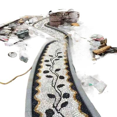 斤铺路天然石头原地造景雨庭院花石园大小鹅卵石软暖石鹅0花894石