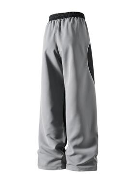 Men's Outdoor Streetwear Jogger Pants Black-Gray Color