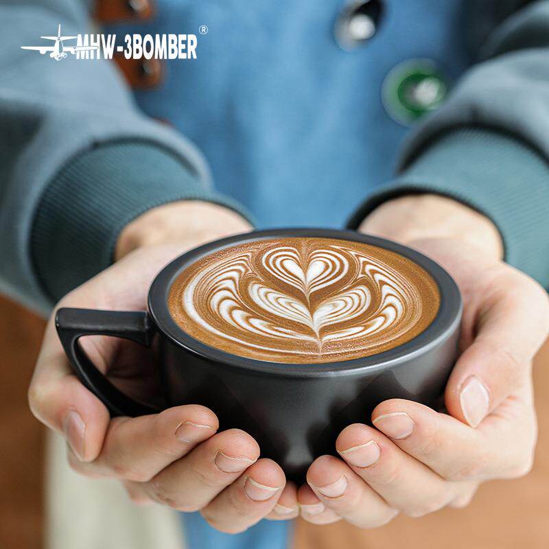 MHW-3BOMBER轰炸机泽田杯 陶瓷杯咖啡杯碟套装 拿铁拉花杯280ml