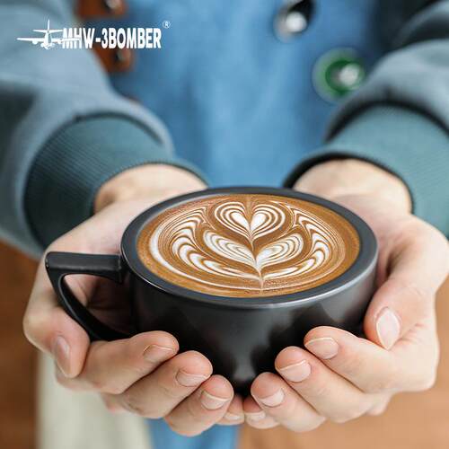 MHW-3BOMBER轰炸机泽田杯 陶瓷杯咖啡杯碟套装 拿铁拉花杯280ml