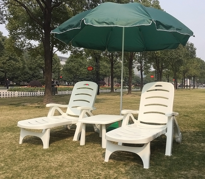 休闲两用塑料户外折叠懒人午休沙滩椅游泳池椅庭院酒店浴场躺椅床