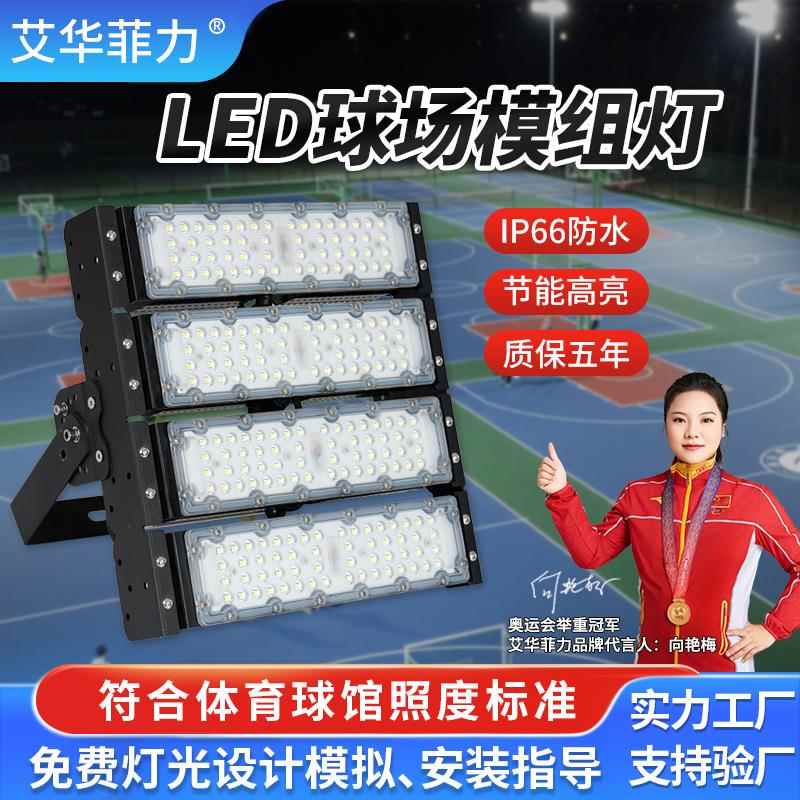 LED户外篮球场灯室外足球广场高杆投光灯大功率模组600W专用灯