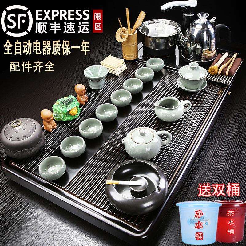 茶台烧水壶一体茶具套装家用整套全自动上水客厅功夫泡茶盘茶海