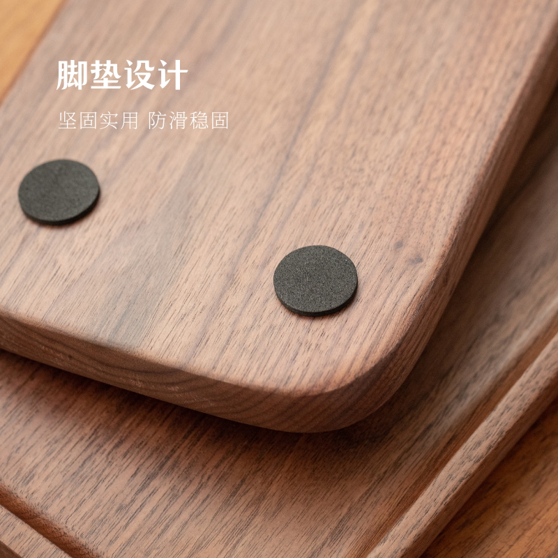 黑胡桃木手冲咖啡器具托盘 木质长方形家用小茶盘一人用精致托盘