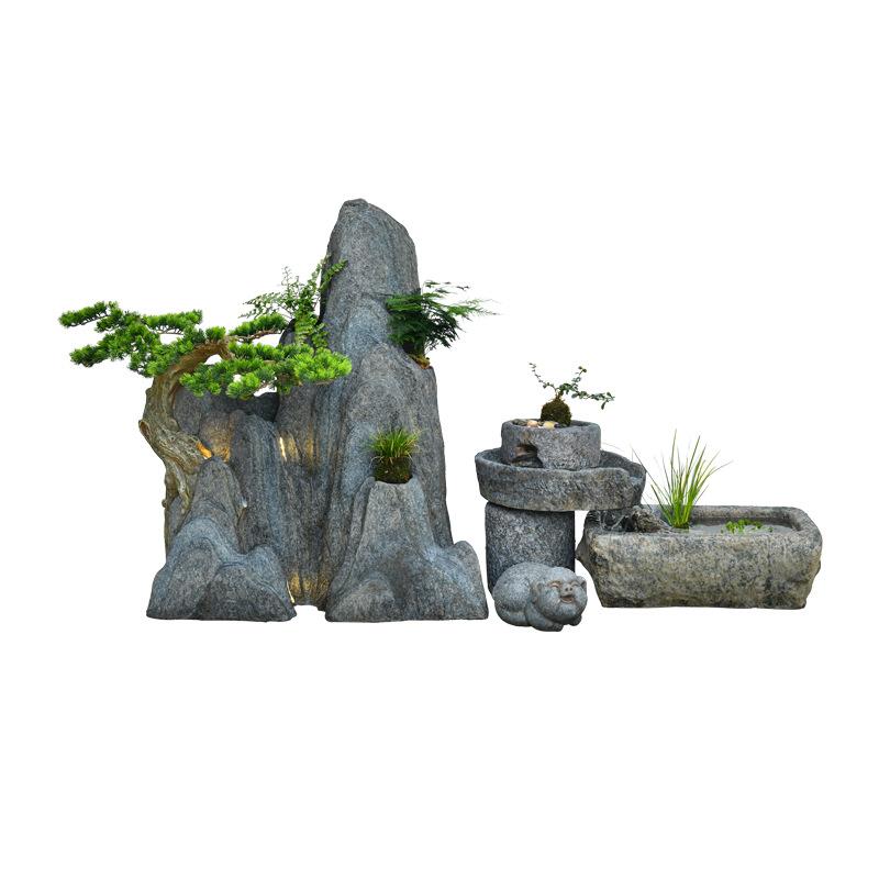 假山装饰户外仿真流水装饰摆件会所庭院露台造景布置园林景观