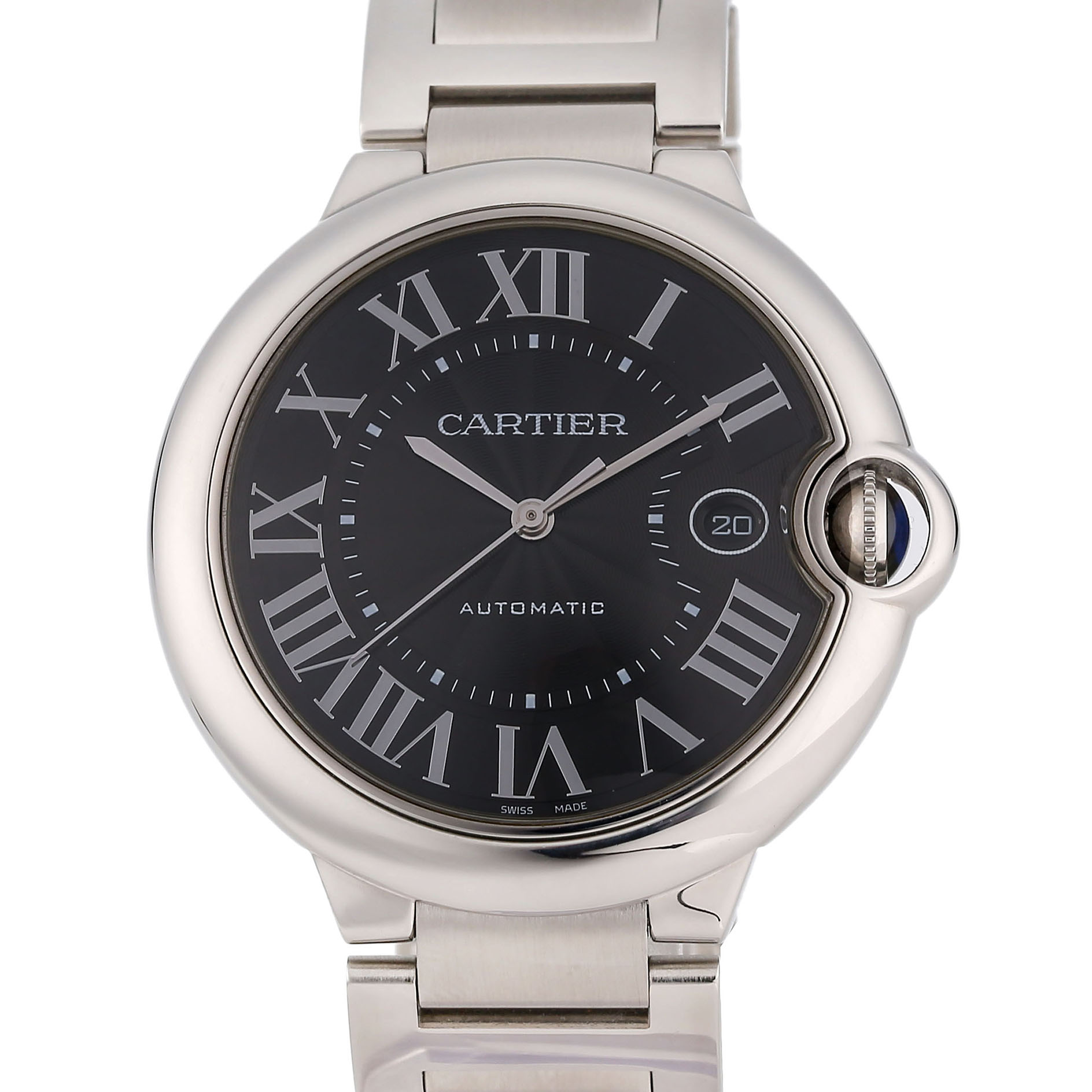 [9.8新]卡地亚蓝气球精钢黑面42mm自动机械男表W6920042