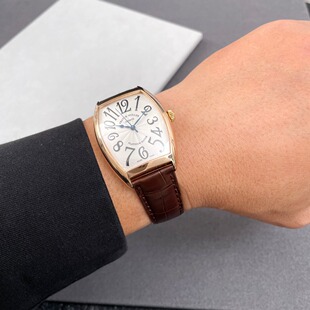 [9.8新]法兰克穆勒酒桶型18K玫瑰金自动机械男士手表6850 SC