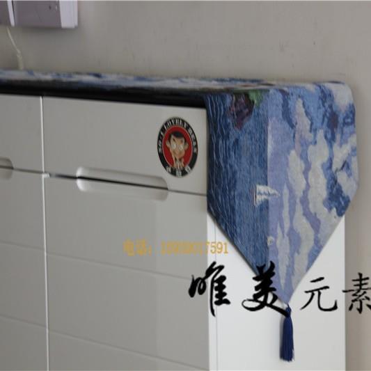 复古灯塔地中海灯塔餐桌布餐垫茶垫条纹香台电视柜旗布酒店床旗