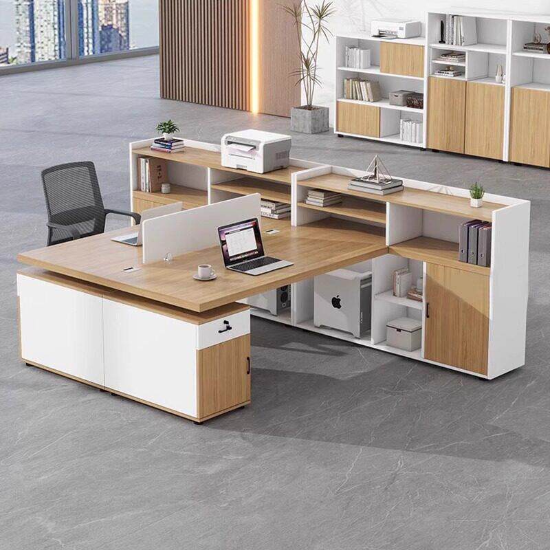 简约职员桌办公室双人员工位财务办公桌椅组合现代两人经理主管桌