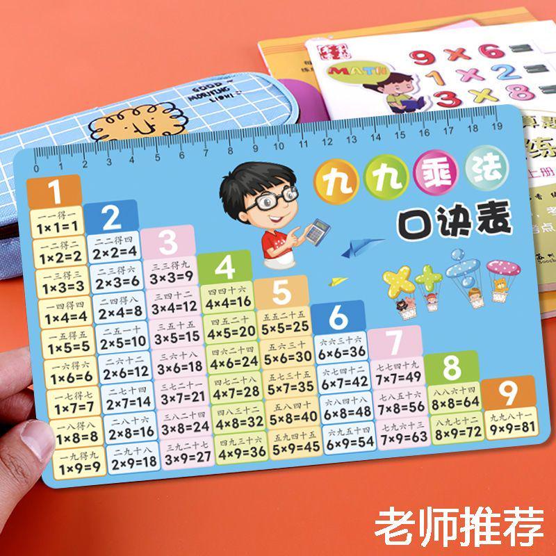 一年级学习神器99乘法口诀加减法挂图凑十法拼音英文字母表小卡片