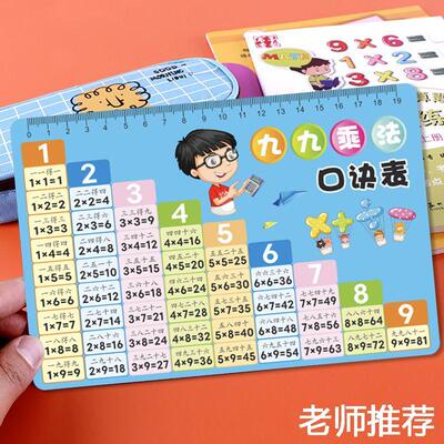一年级学习神器99乘法口诀加减法挂图凑十法拼音英文字母表小卡片