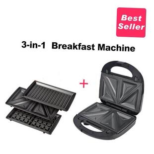 3 in 1 Sandwich Maker Waffle Machine Panini Toaster 220 110v