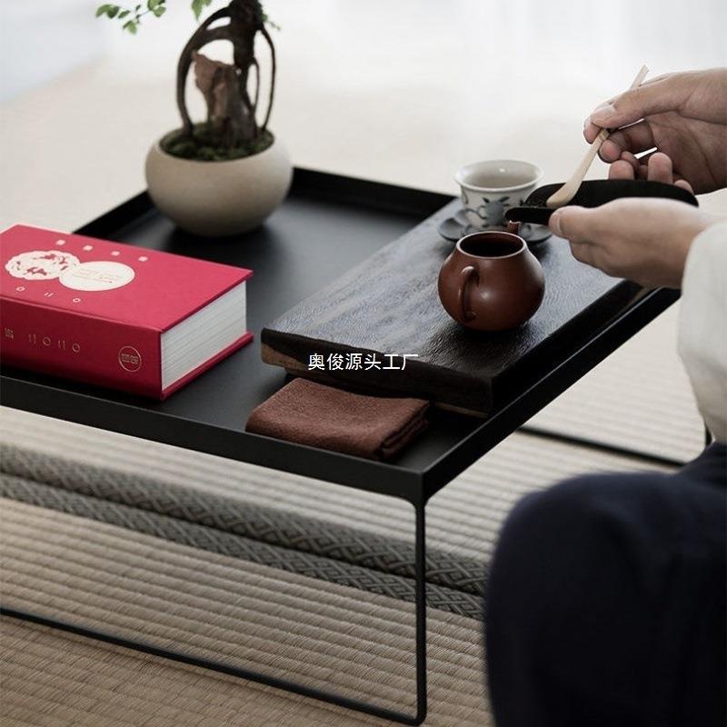 简约铁艺茶小台榻艺米飘窗小桌子铁艺飘窗桌KKG茶几飘窗榻台铁小