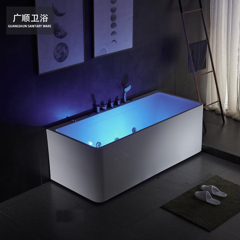 酒店家用成人冲浪按摩恒温卫浴洗澡盆亚克力智能浴缸独立式浴盆