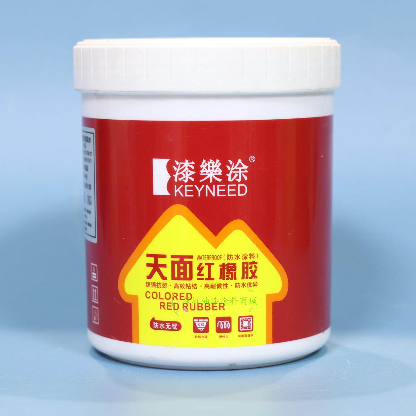 漆乐涂天面红灰橡胶防水涂料铁皮屋顶混凝土屋顶专用外露国标高弹