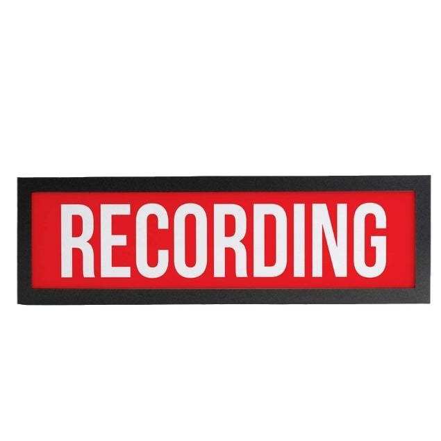 跨镜热卖 专业灯箱灯牌led灯生产 RECORDING灯箱广告牌壁灯红色款