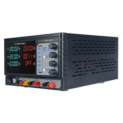 美瑞克RPS-3305D直流稳压电源30V 5A三路输出线性电源LED数显两路