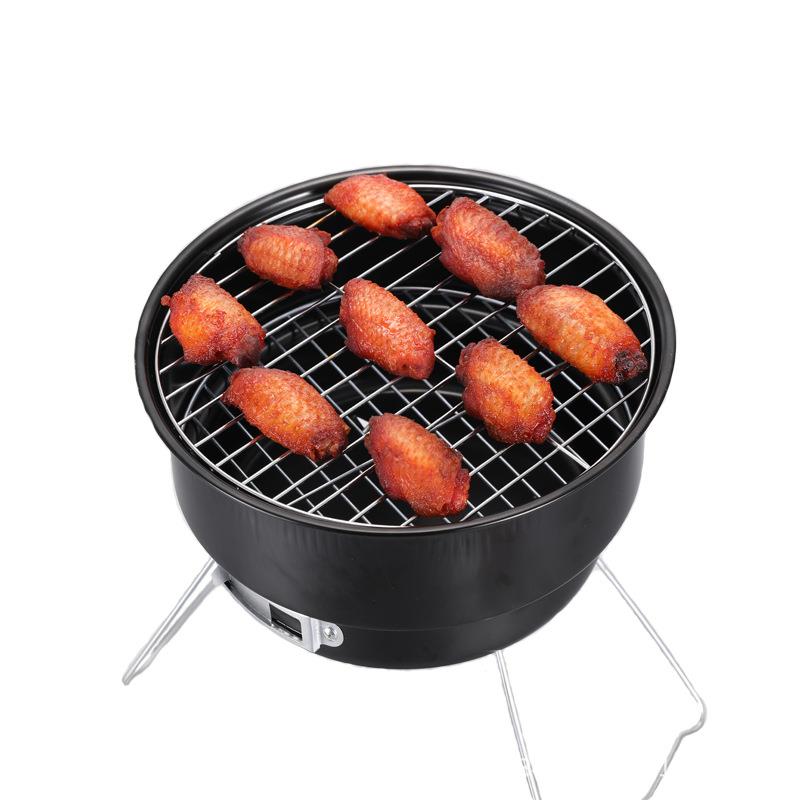 新款直销工厂】户外便携式一次性迷你小号BBQ韩式圆形冰包炉烧烤