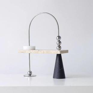 简约创意极简U形平衡摆件算盘摆件样板房桌面电视柜书架民宿装 饰