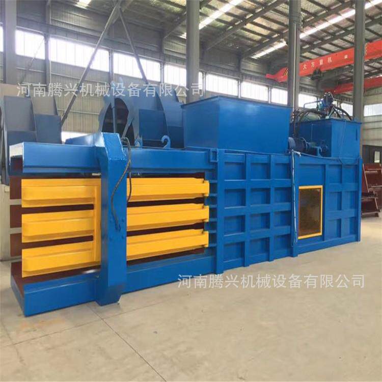 厂家供应全自动壳 废旧纸箱液压 卧式废纸打包机智能草压块