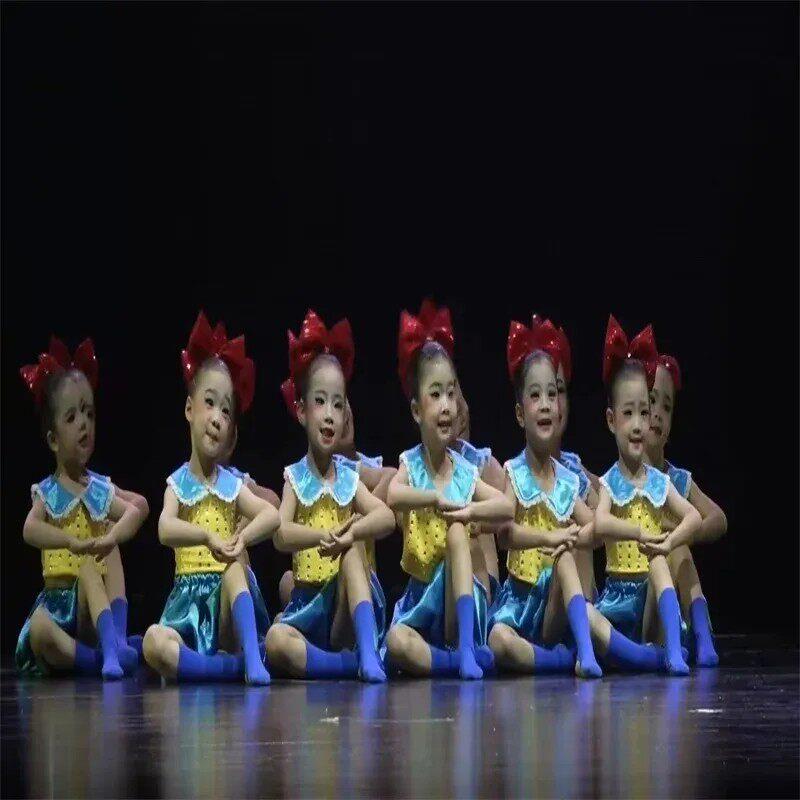 中国芭比舞蹈演出服妈妈再让我玩一会表演服幼儿园女童现代舞服装