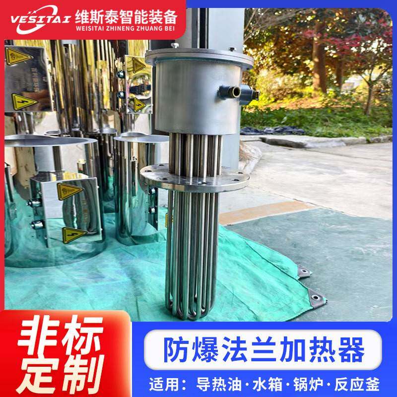 防爆法兰加热器单头电热管导热油加热器不锈钢电加热管220V380V