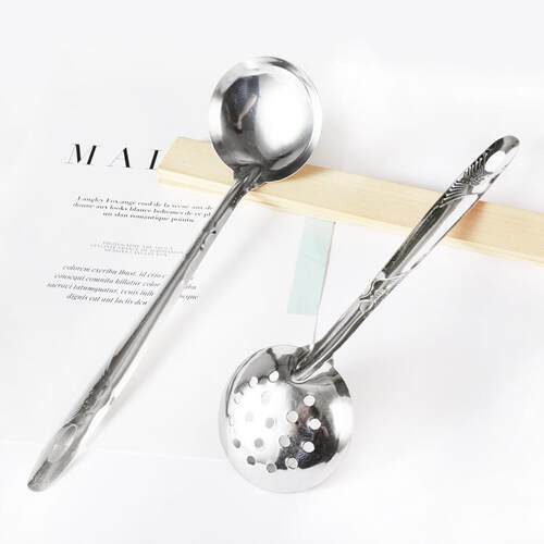 Wholesale Stainless Steel Soup Spoons, Slotted Long Handle H