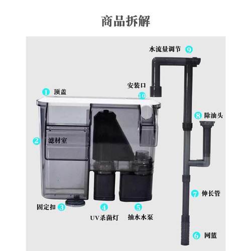 Jeneca金利佳XP-U1/U3/U5/U6外置过滤器水循环增氧过滤器带UV灯