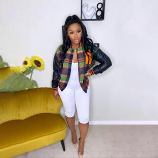 女装 patchwork jacket 拼接棒球服外套 baseball Women