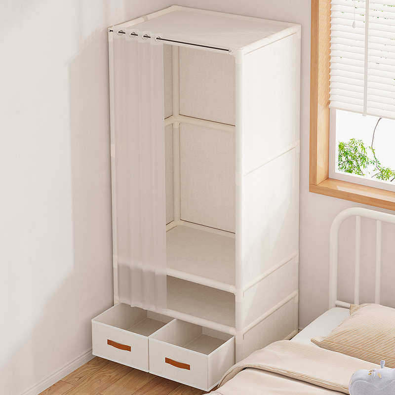 简易衣柜家用卧室多层布衣柜带抽屉出租房日式收纳柜大容量挂衣橱,收纳整理,收纳柜,淘宝优惠券,粉丝福利购,淘宝优惠卷