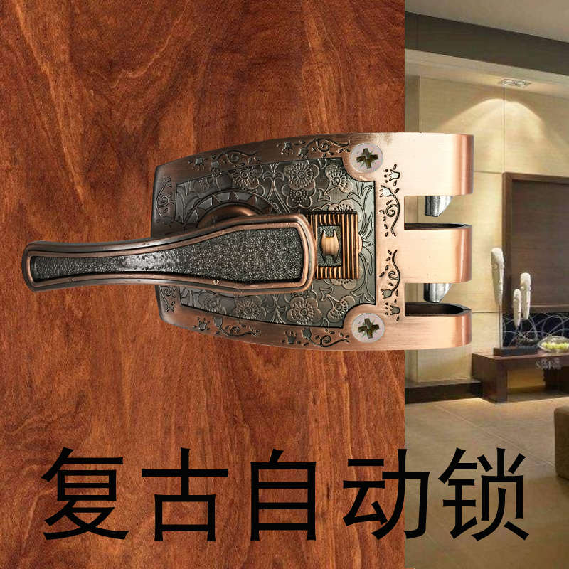 老式C级叶片自动老虎锁新安装门铁门木门外装门锁大门防盗防撬锁