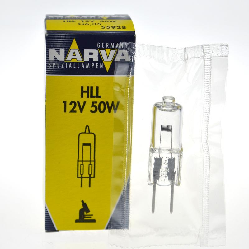 Narva卤素灯泡55928 HLL 12V50W G6.35精密光学灯珠米泡