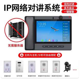 IP网络对讲系统广播寻呼话筒可视防水终端一键语音呼叫SIP电话机