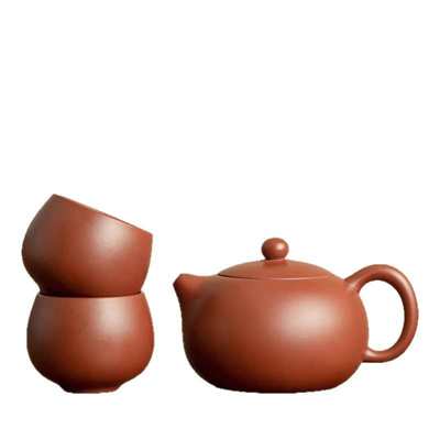 轻奢日式紫砂茶壶一壶两杯功夫茶具套装茶壶茶杯客厅办公室小套装