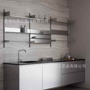 不锈钢置物架可移动收纳架多层轨道vitsoe606不锈钢墙上置物架