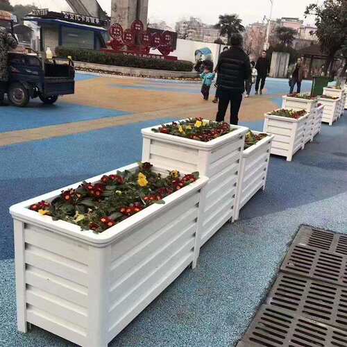 铝合金花箱户外长方形室外庭院种植箱组合可移动市政景观道路花槽