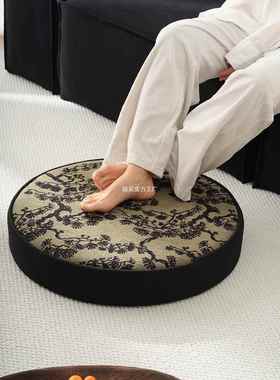 蒲团坐垫家用地上中古风圆形榻榻米坐垫打坐禅修大尺寸地上看书垫