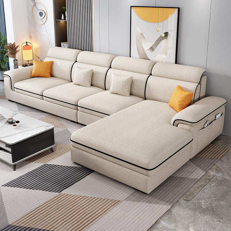 2025新款科技布艺沙发客厅小户型简约现代轻奢直排贵妃组合网红款