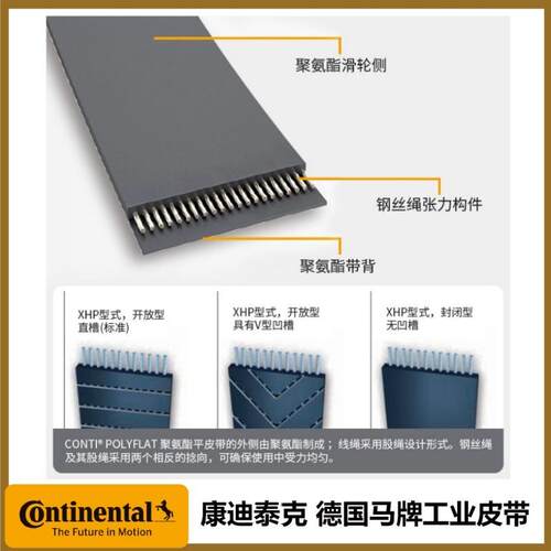 德国马牌Contitech POLYFLAT汽车厂升降机提升带 F100 XHS 平皮带