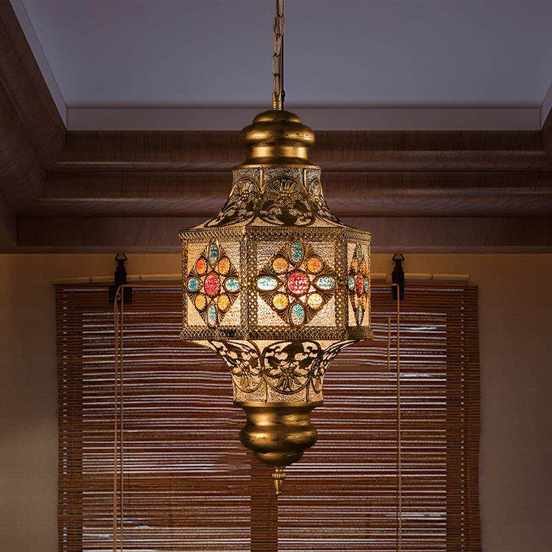异丽东南亚风格覆古铁艺吊灯酒吧工业风饭厅客厅茶室灯具泰式灯具