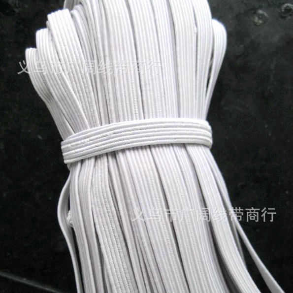 100米扁单层加厚床笠帐篷黑白走马松紧带 高弹力加厚硬乳胶松紧带