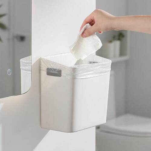 Simple Hanging Trash Bin for Home Kitchen, Cabinet Door Moun