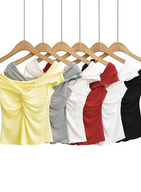 Girl's floral short shirt 少女款绕花短恤