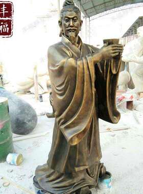 现货供应玻璃钢人物桃园三结义雕塑仿铜古代三国人物树脂雕塑摆件