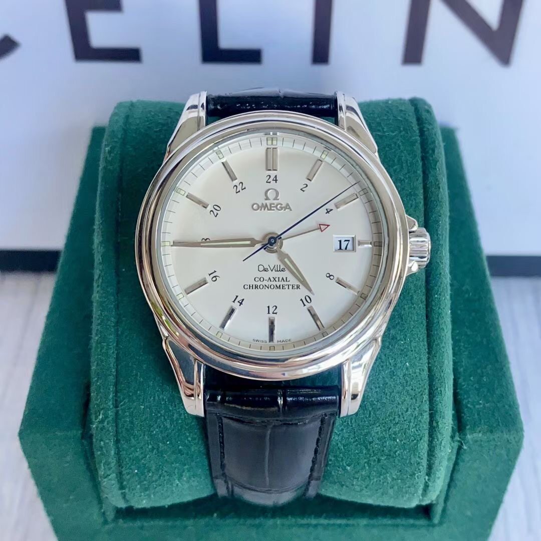 先鉴后发98新39mm欧米茄碟飞4833.31.32日历自动机械男表正品