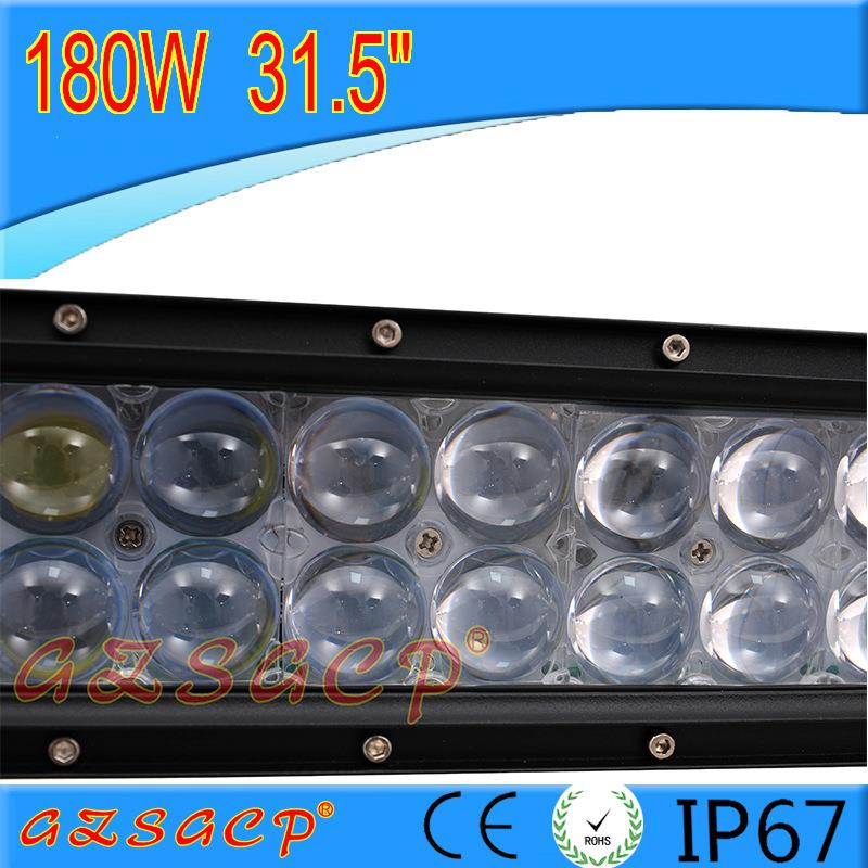 180W汽车LED工作灯 4D凸透镜长条直灯 工程灯 越野车顶射灯12V24V