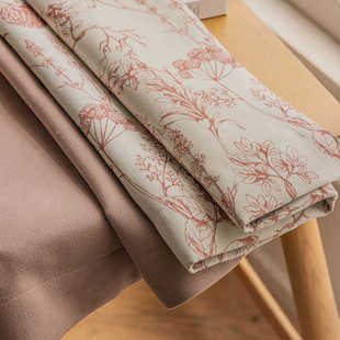 轻遮光隔热全窗帘加厚卧室窗简约法式 阳台双拼高端帘布成品物理奢