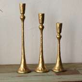 摆件壁炉烛台套手工 3082台色三组合家居装 美式 复古金铸铁饰烛GX